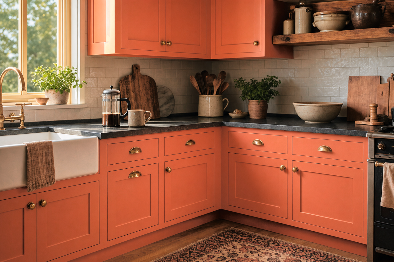 Autumn by Benjamin Moore on cabinets