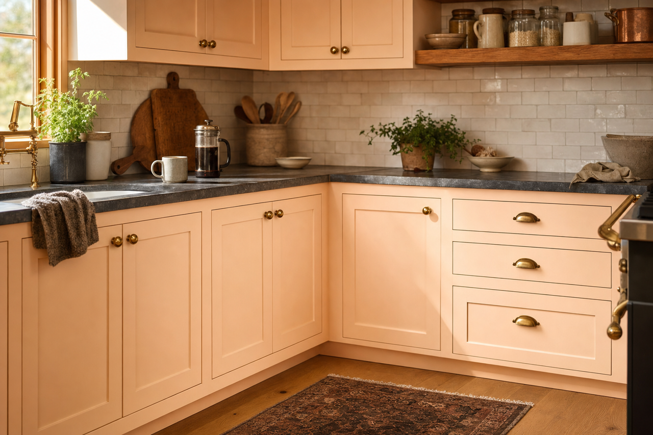 Soft by Benjamin Moore on cabinets