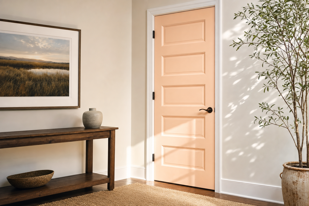 Soft by Benjamin Moore on interior-doors