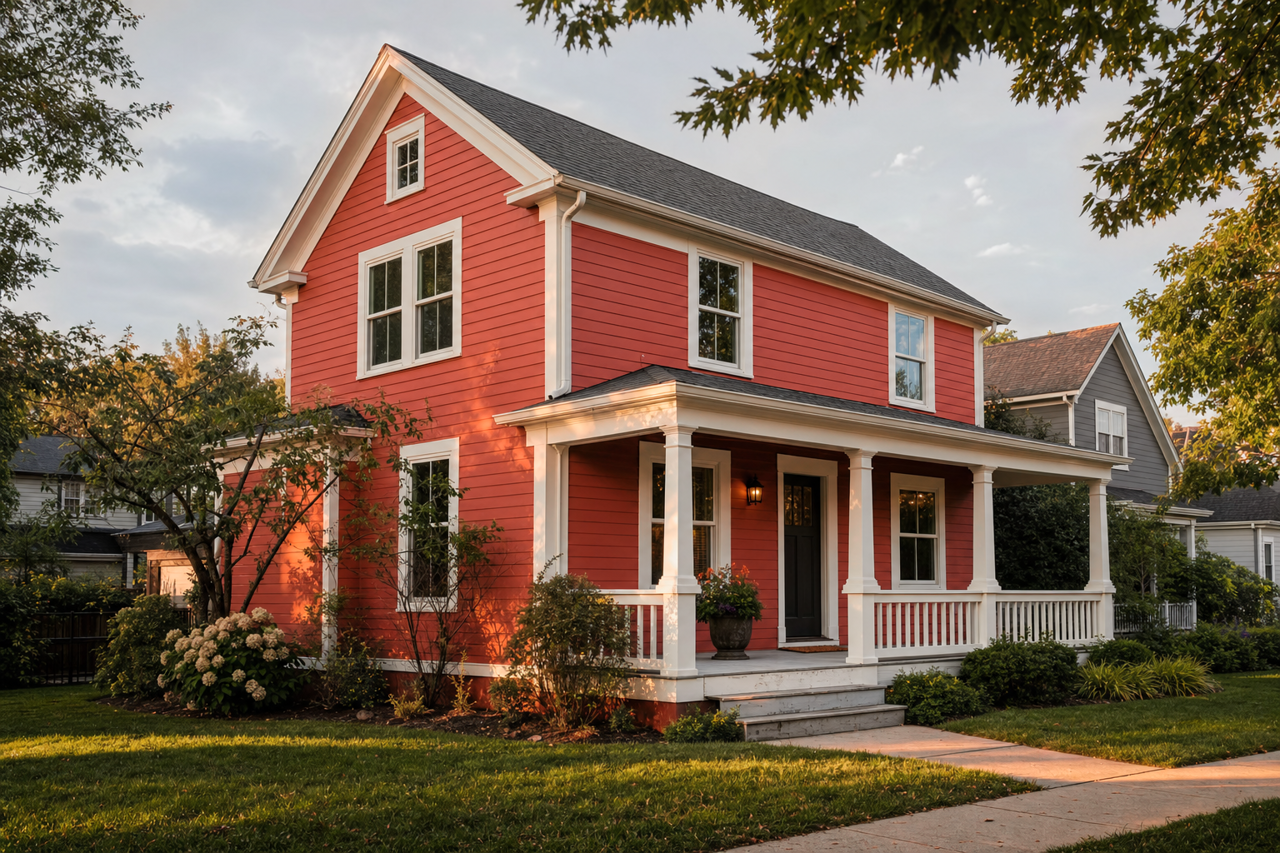 Fire by Benjamin Moore on exterior