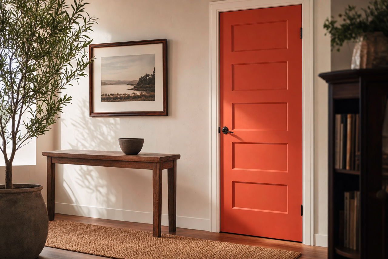 Fire by Benjamin Moore on interior-doors