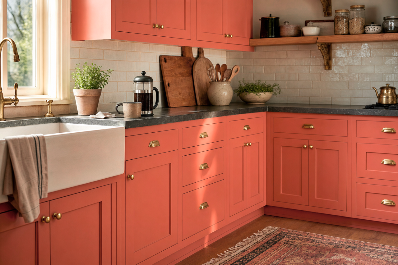 Adobe by Benjamin Moore on cabinets