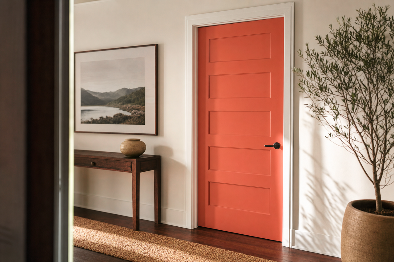 Adobe by Benjamin Moore on interior-doors