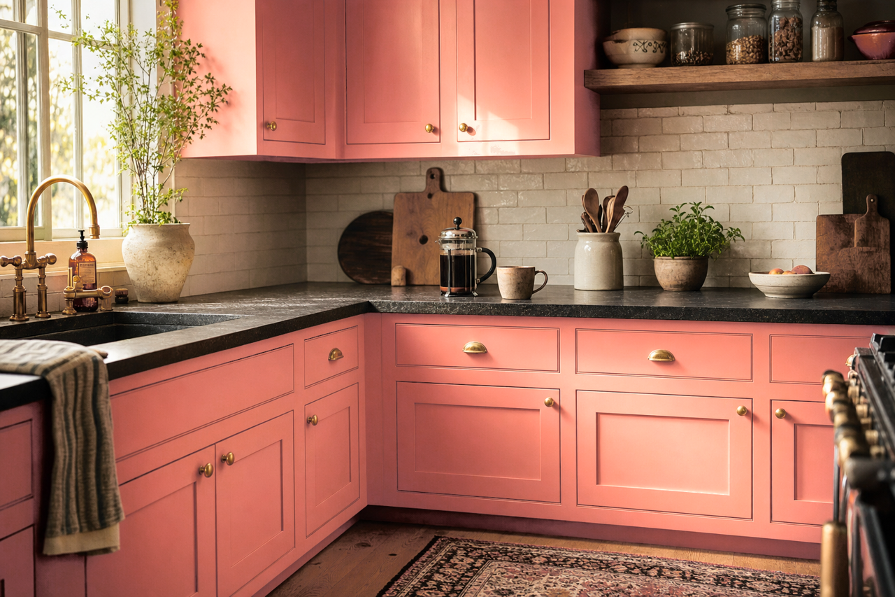 Passion by Benjamin Moore on cabinets