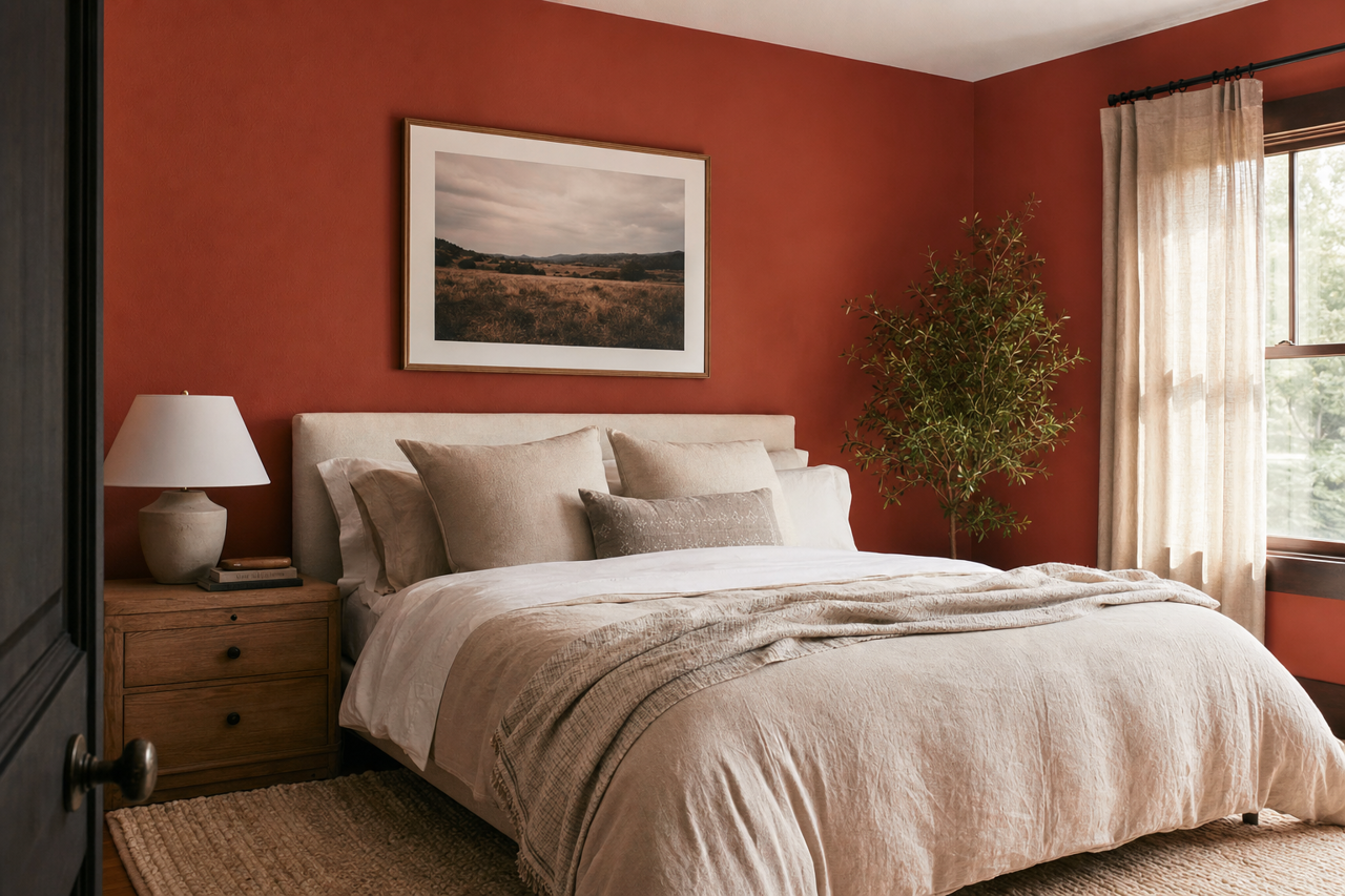 Copper by Benjamin Moore on interiors