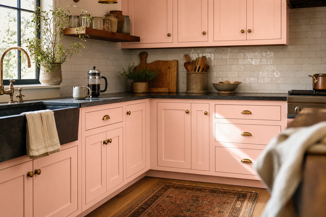 Spring by Benjamin Moore on cabinets