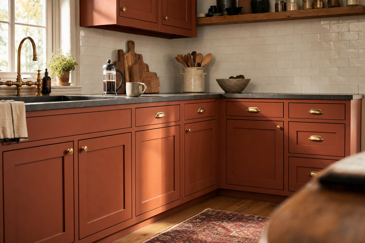 Earthly by Benjamin Moore on cabinets