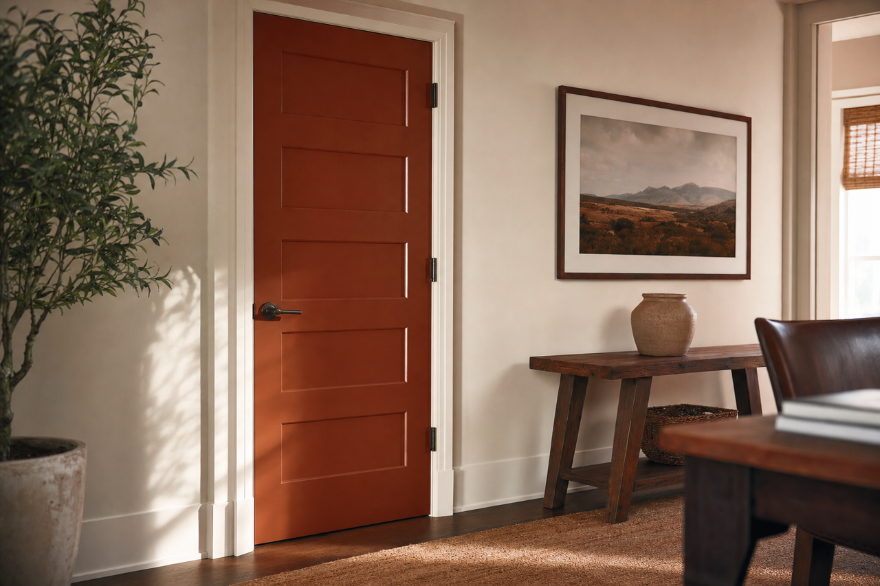 Earthly by Benjamin Moore on interior-doors