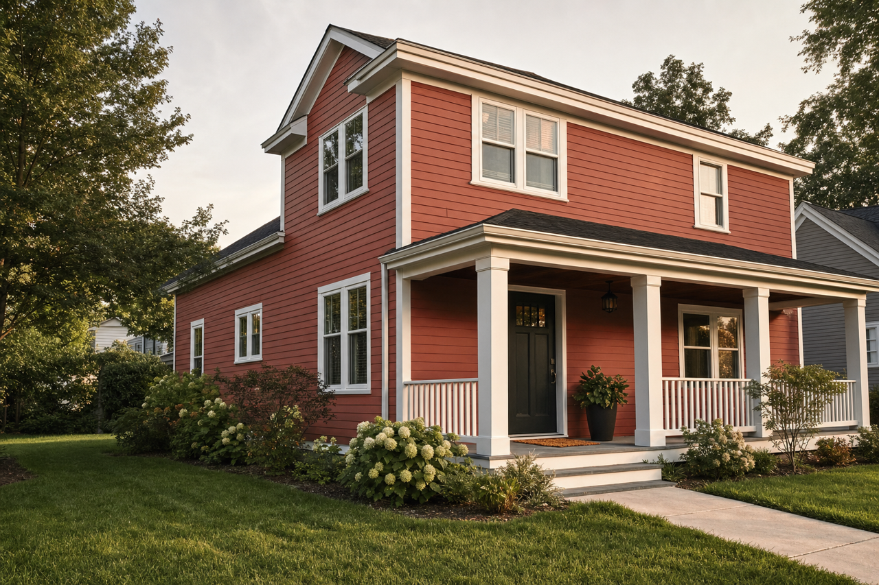 Salmon by Benjamin Moore on exterior