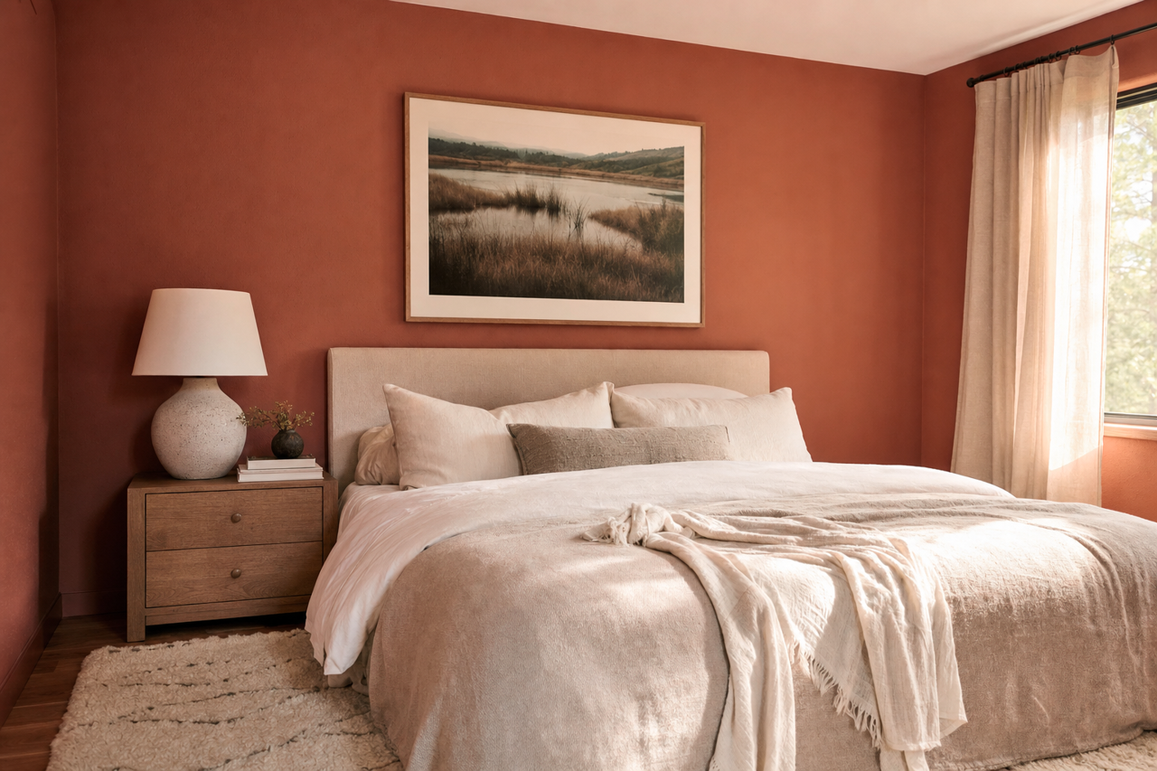 Salmon by Benjamin Moore on interiors
