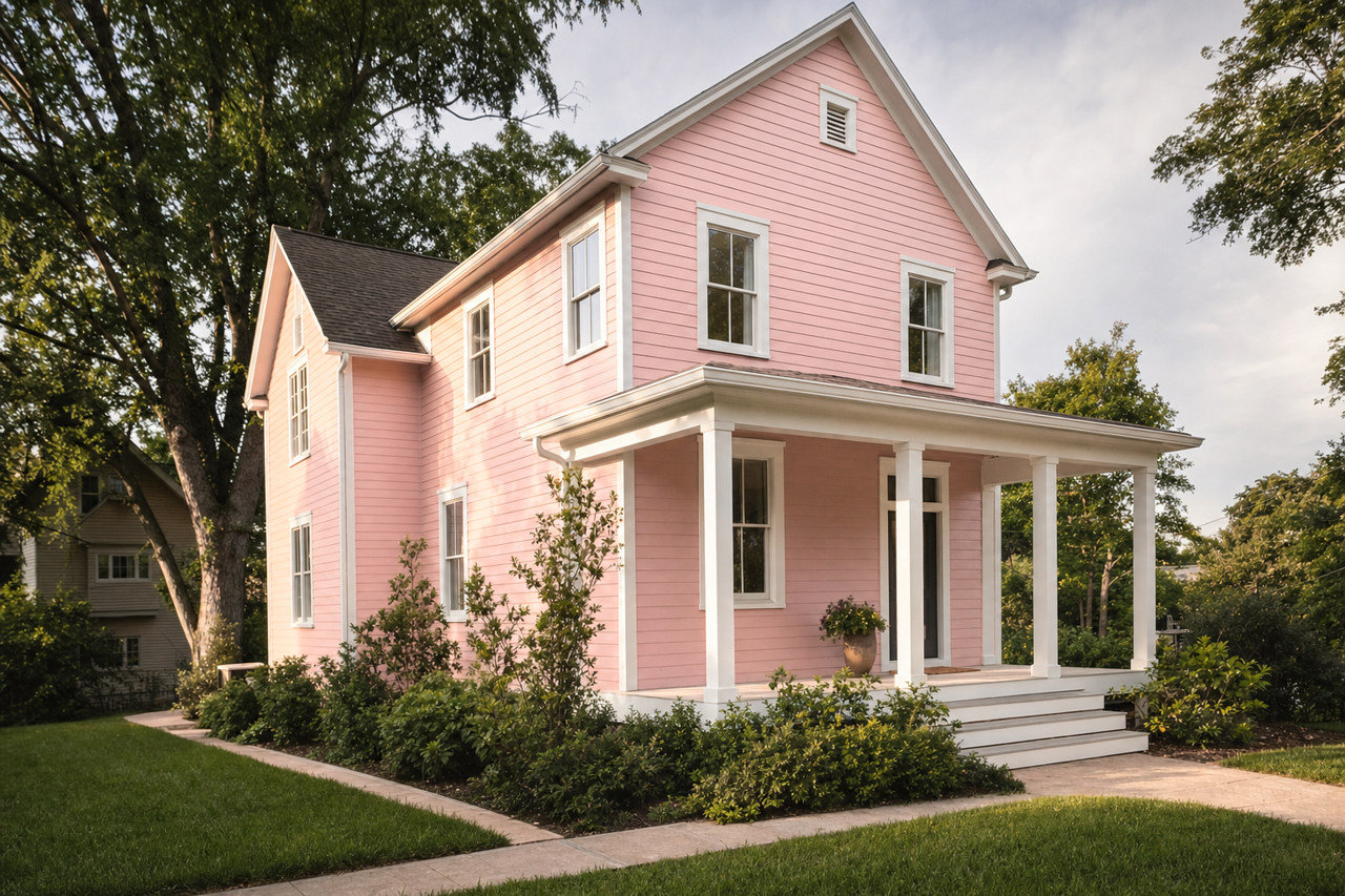 Coral by Benjamin Moore on exterior