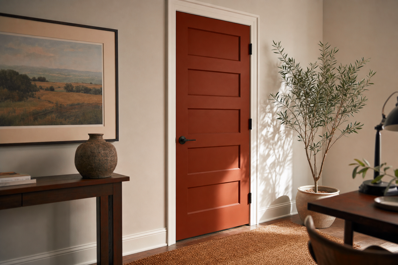 Toasted by Benjamin Moore on interior-doors
