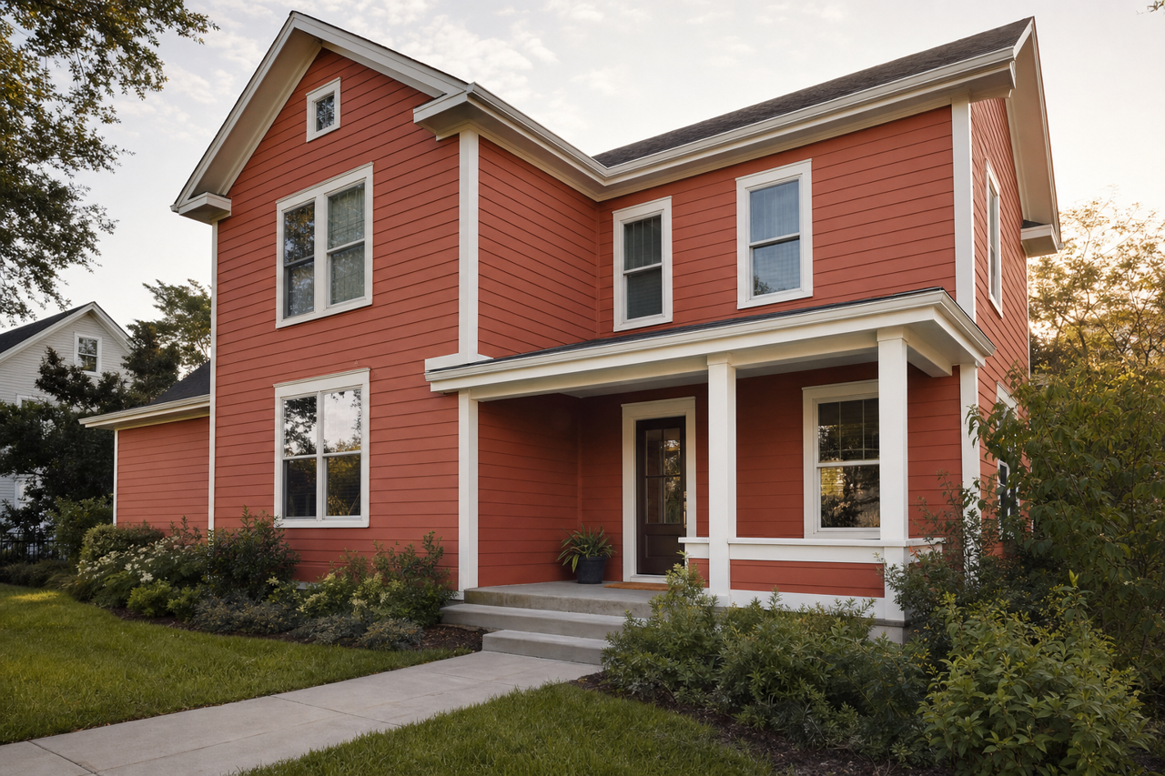 Cinnamon by Benjamin Moore on exterior
