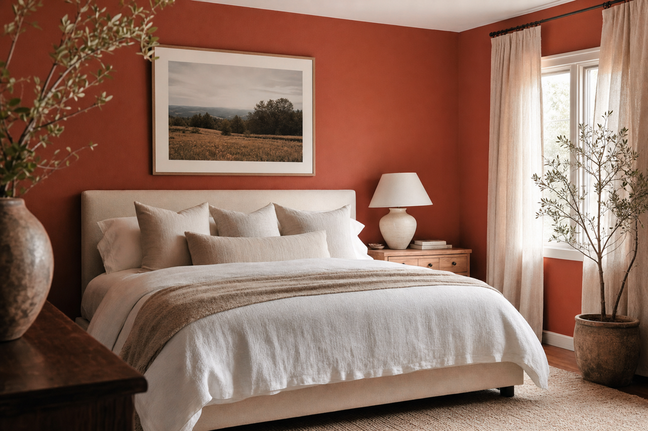 Cinnamon by Benjamin Moore on interiors