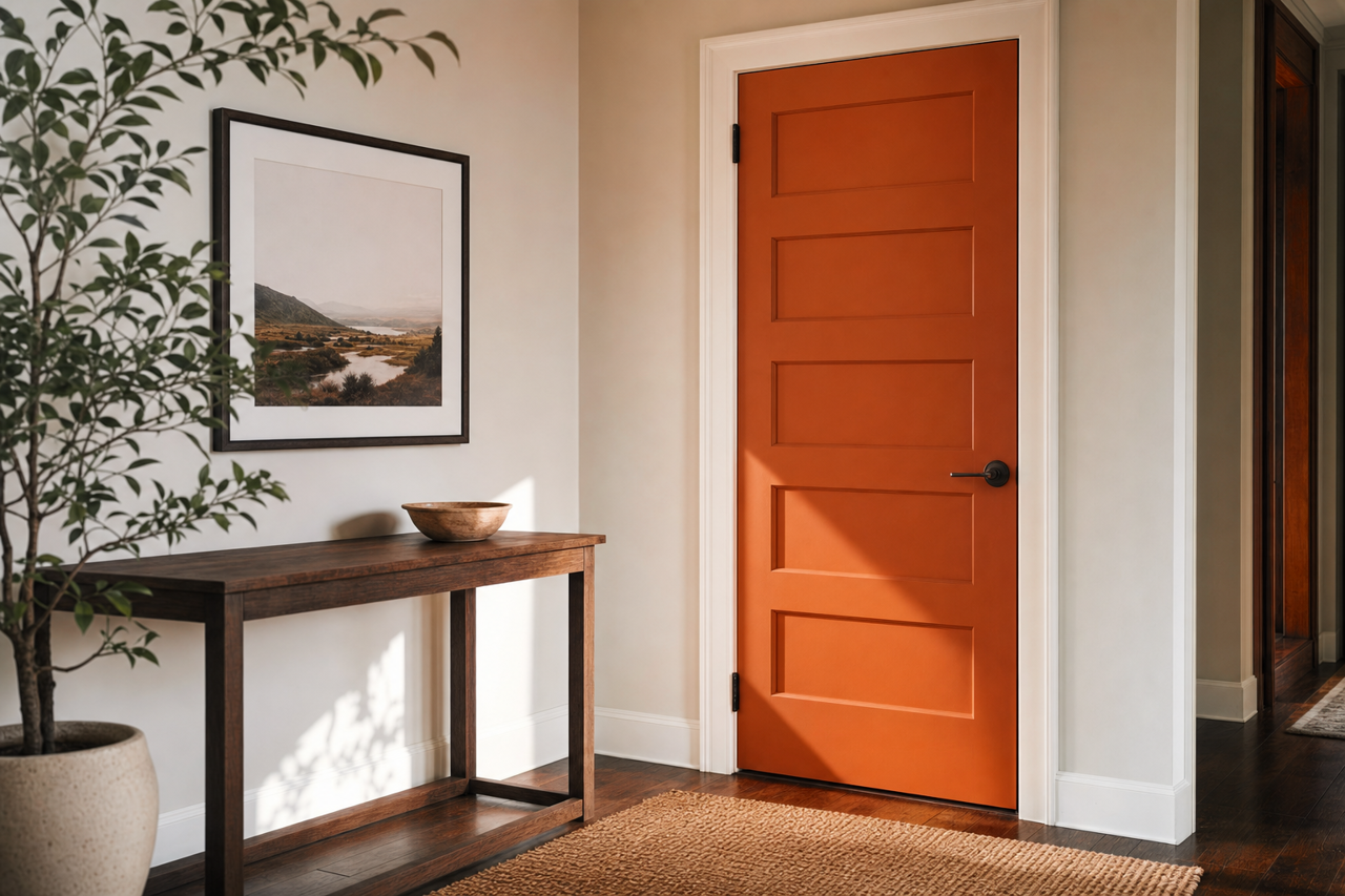 Aztec by Benjamin Moore on interior-doors