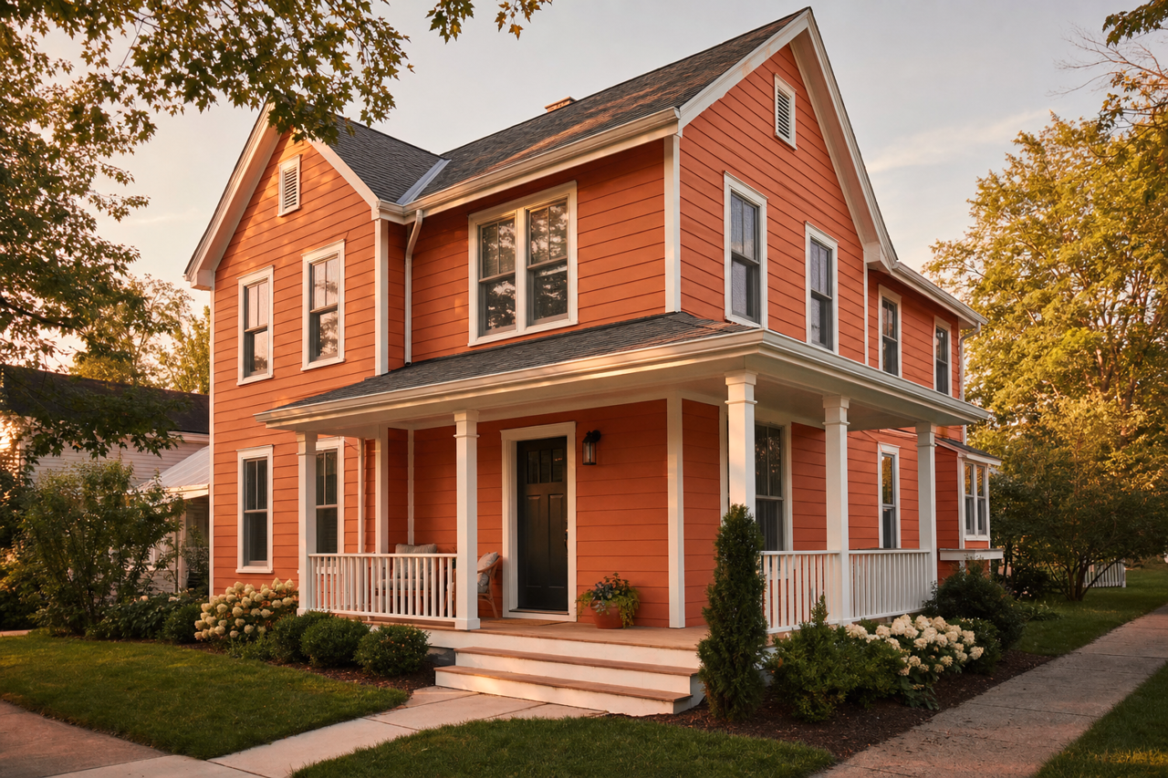 Rust by Benjamin Moore on exterior