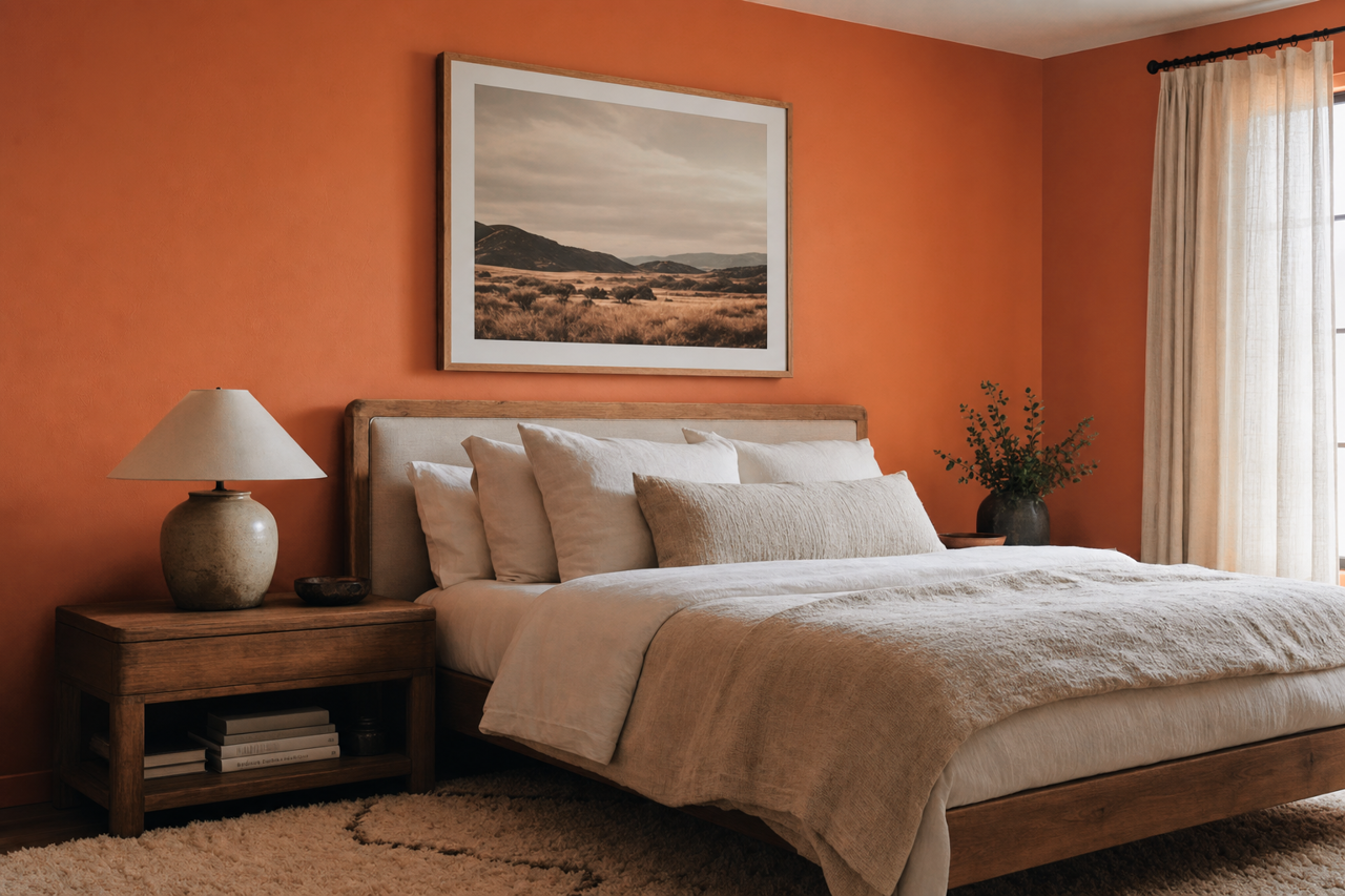 Rust by Benjamin Moore on interiors