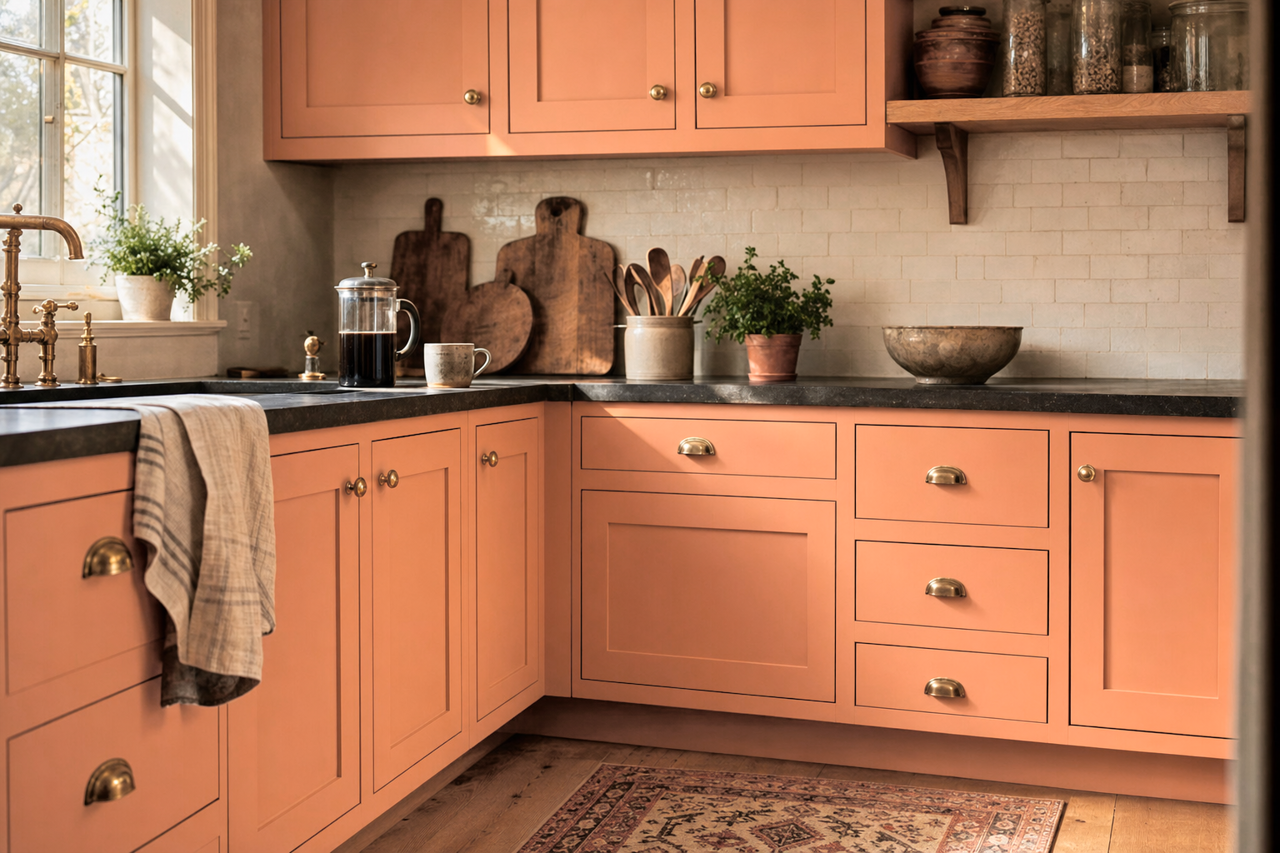 Adobe by Benjamin Moore on cabinets