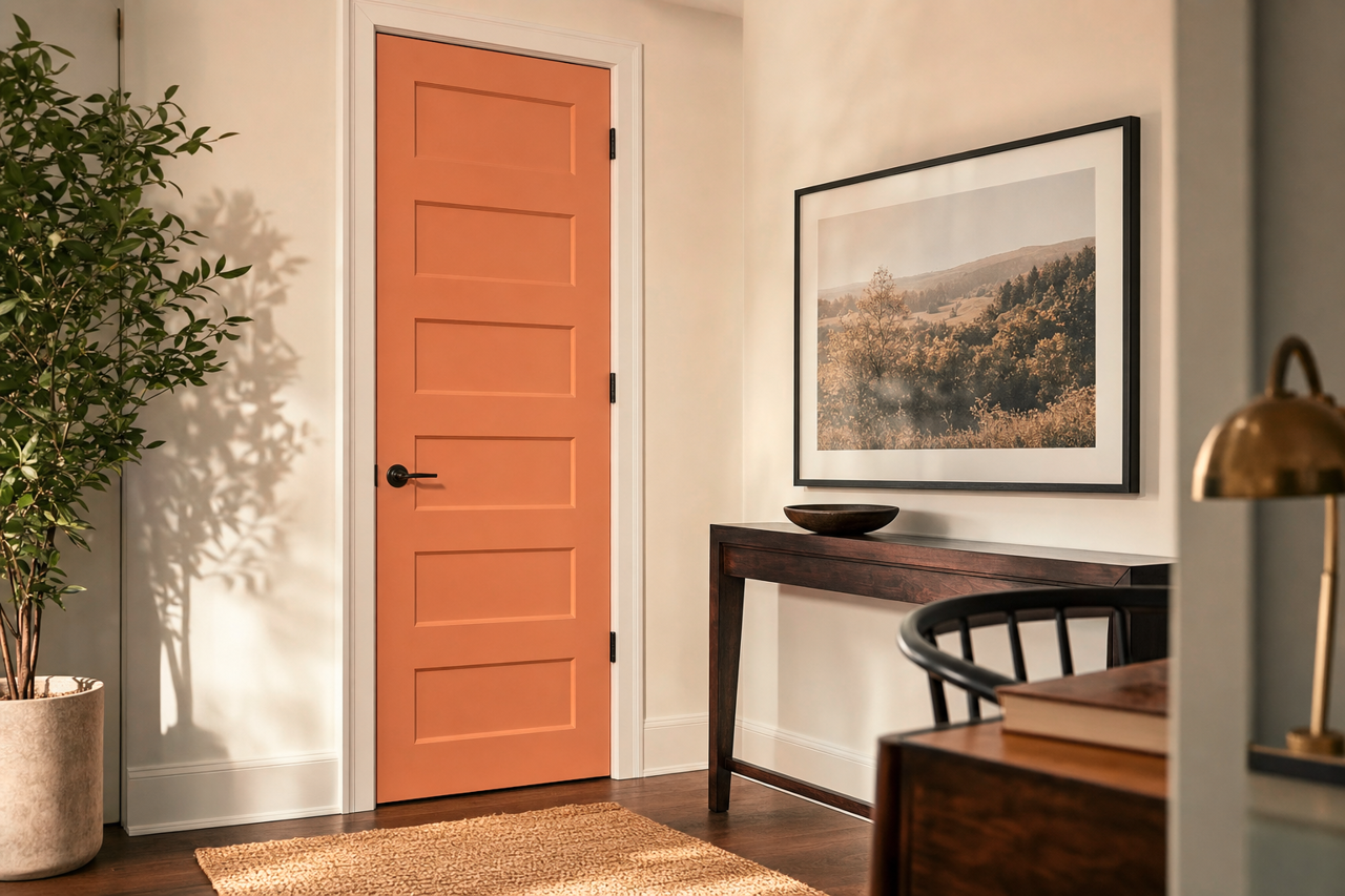 Adobe by Benjamin Moore on interior-doors