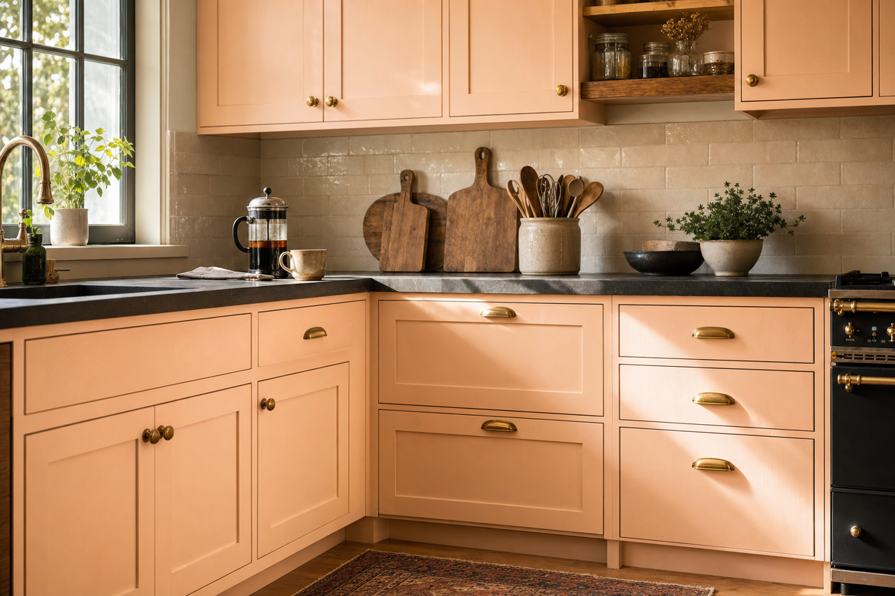 Light by Benjamin Moore on cabinets