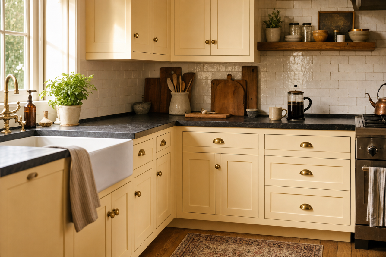 Beach by Benjamin Moore on cabinets