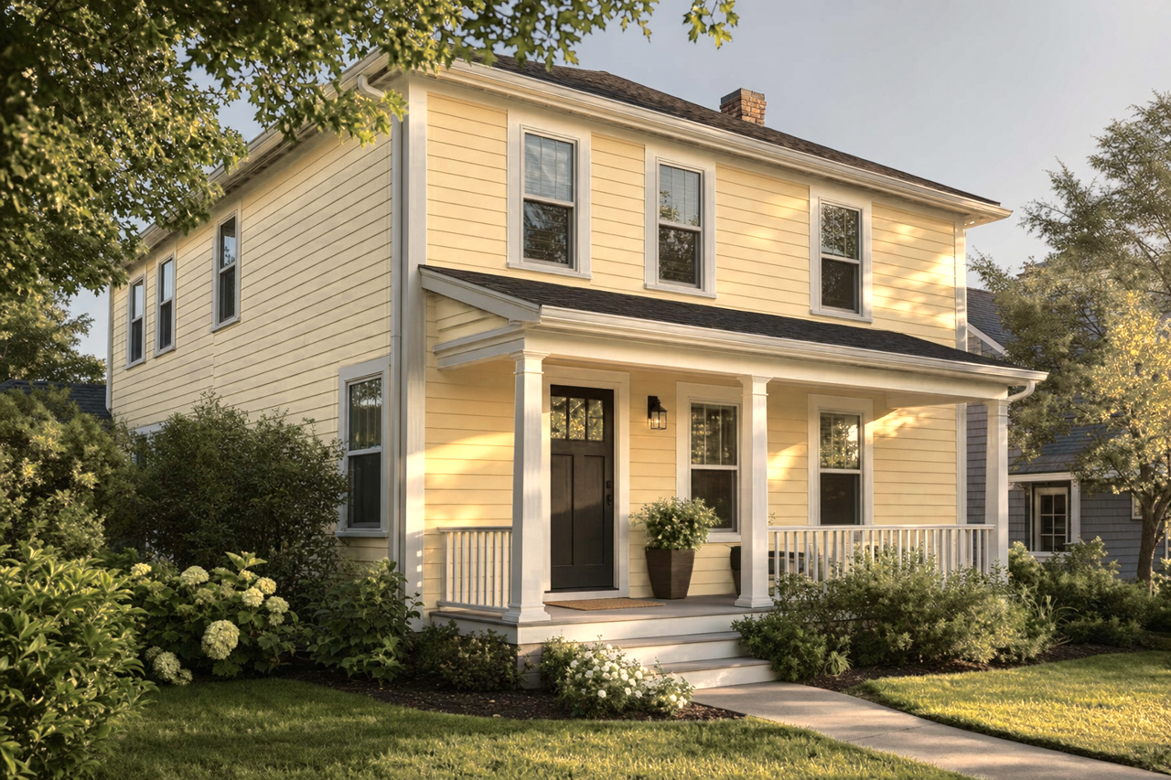 Golden Garden by Benjamin Moore on exterior