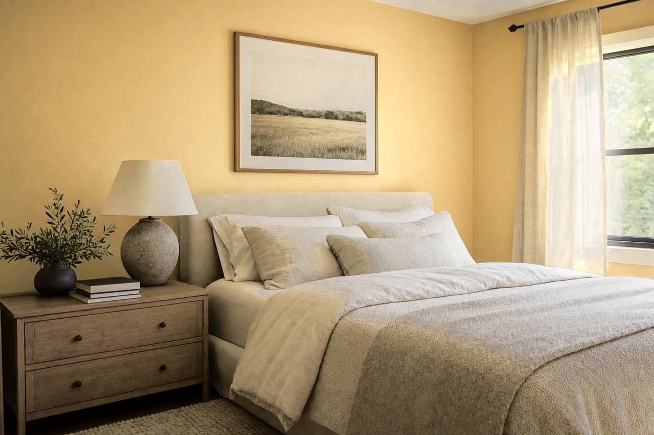 Golden Garden by Benjamin Moore on interiors