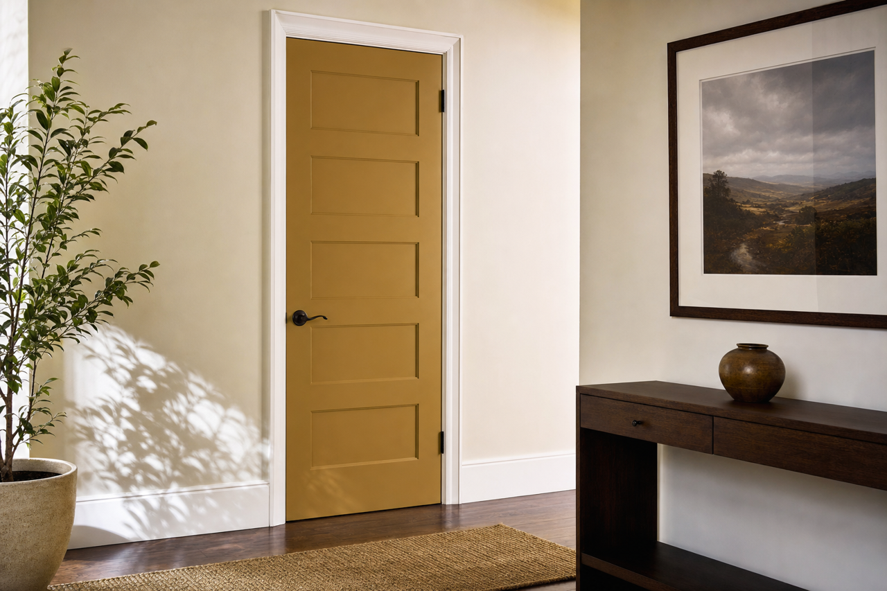 Grecian by Benjamin Moore on interior-doors