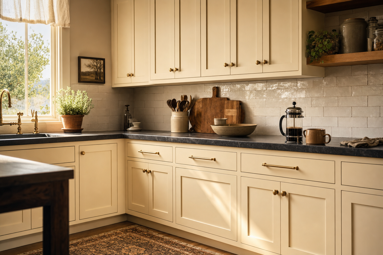 Chatsworth by Benjamin Moore on cabinets