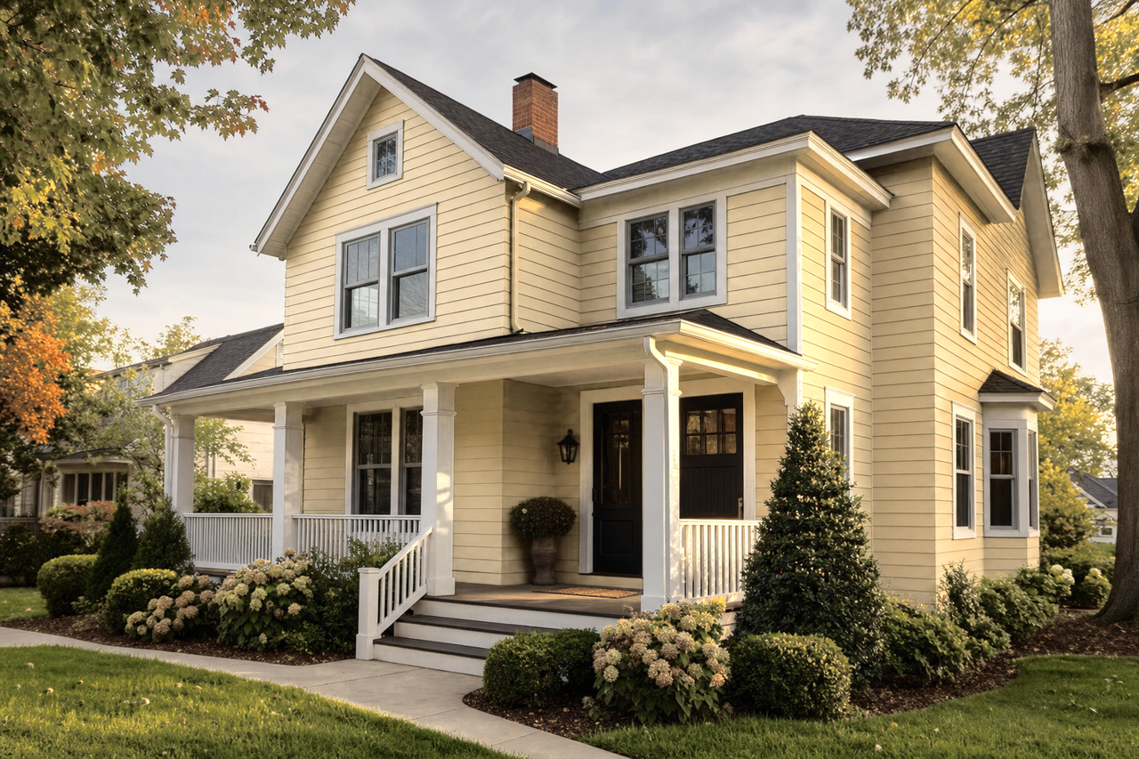 Shakespeare Tan by Benjamin Moore on exterior