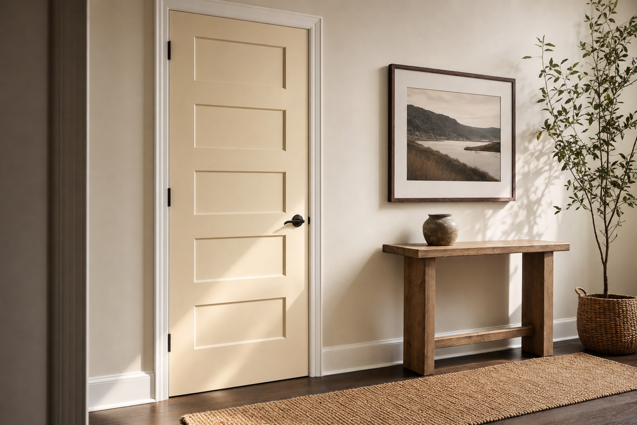 Cream Fleece by Benjamin Moore on interior-doors