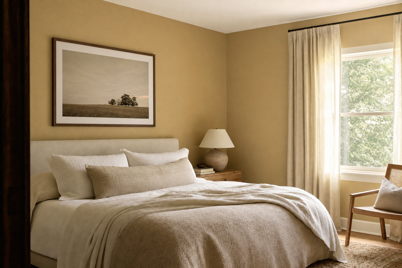 Green by Benjamin Moore on interiors