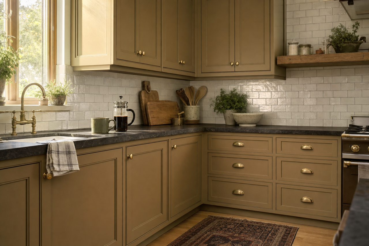 Silken by Benjamin Moore on cabinets