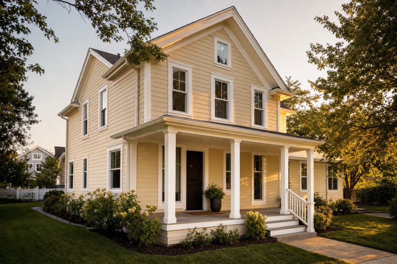Delaware Puttu by Benjamin Moore on exterior