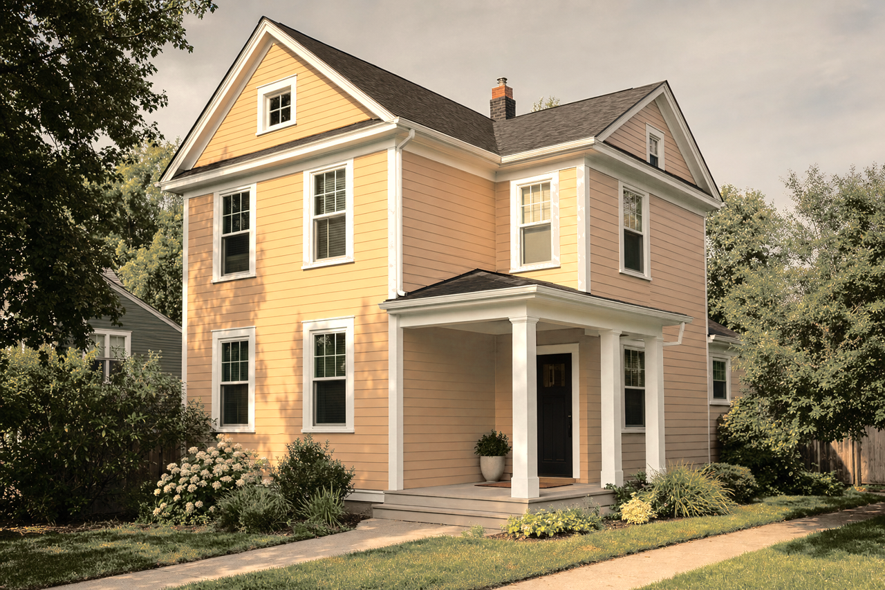 Jonesboro cream by Benjamin Moore on exterior