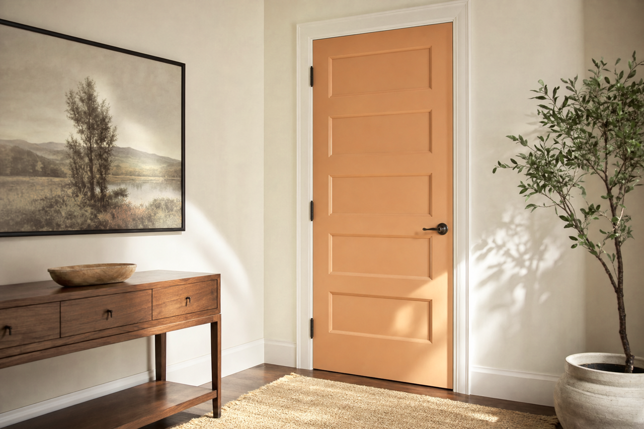 Laurel by Benjamin Moore on interior-doors