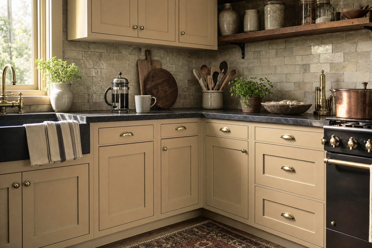 Strathmore by Benjamin Moore on cabinets