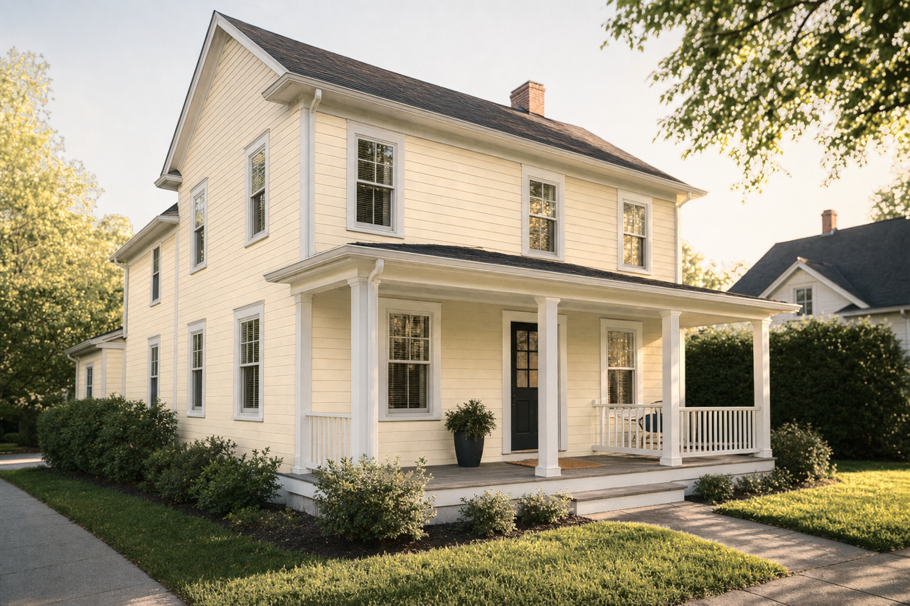 Mansfield by Benjamin Moore on exterior