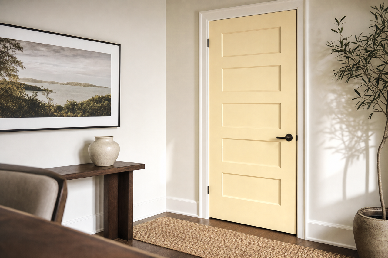 Mansfield by Benjamin Moore on interior-doors