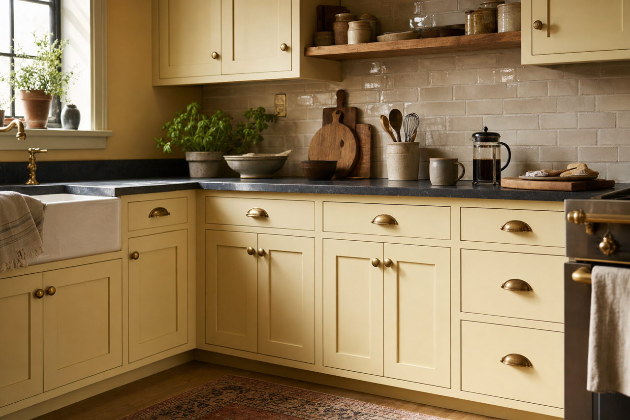 Natural Beach by Benjamin Moore on cabinets