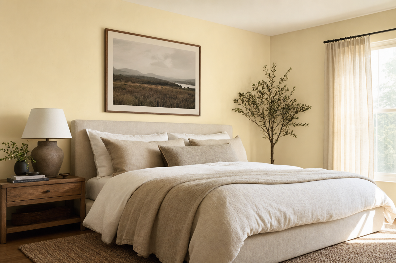 Natural Beach by Benjamin Moore on interiors
