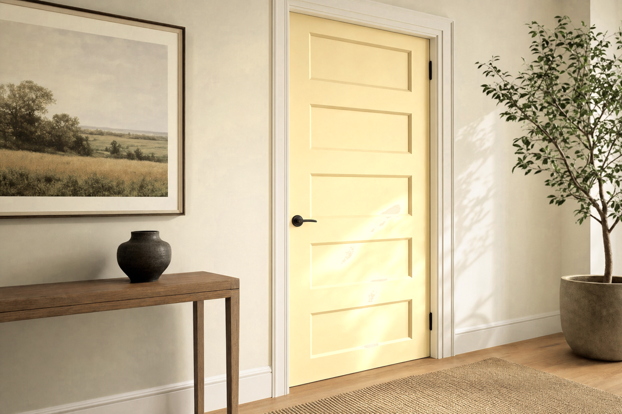 Woven by Benjamin Moore on interior-doors