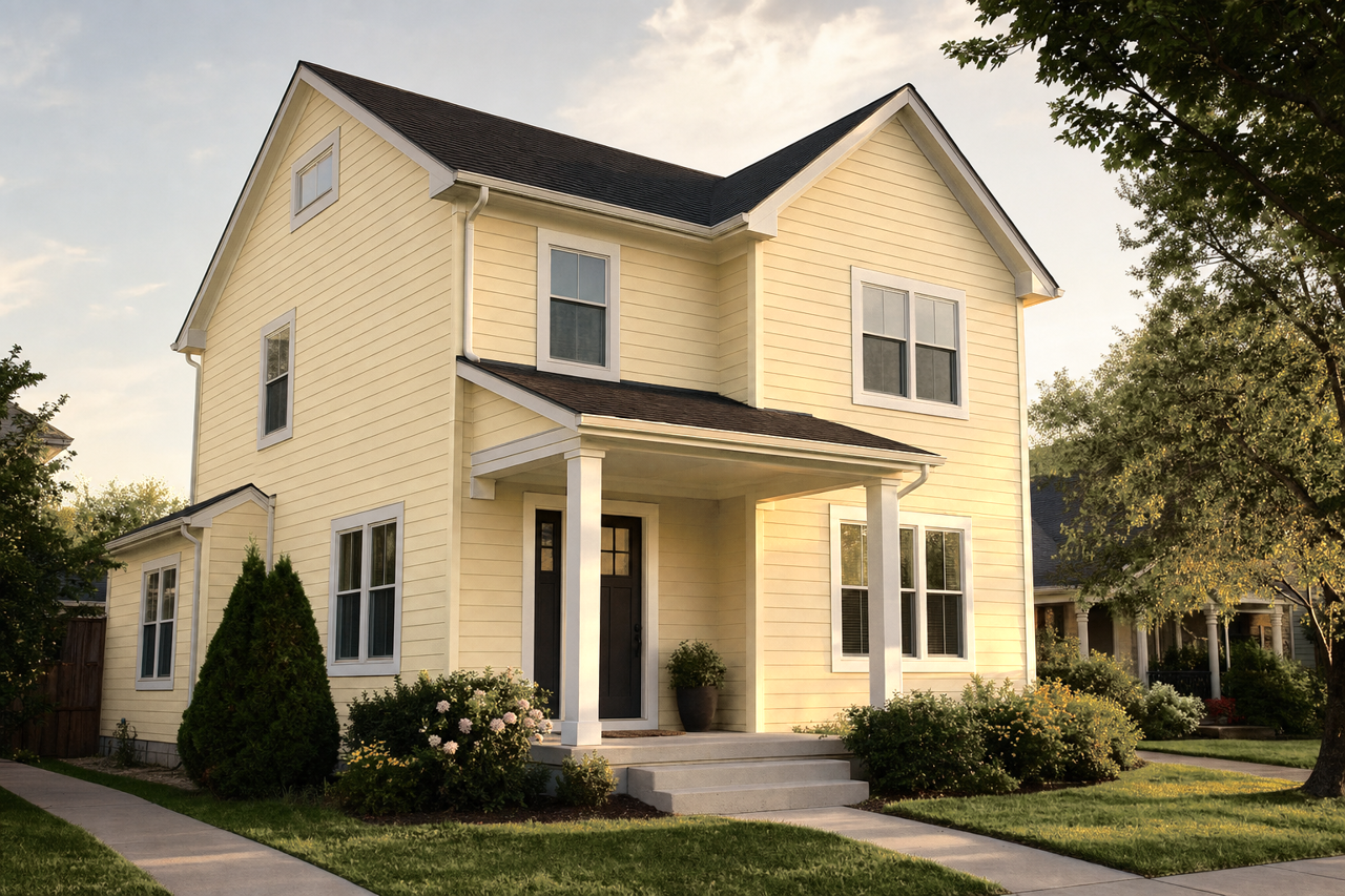 Heirloom Gold by Benjamin Moore on exterior