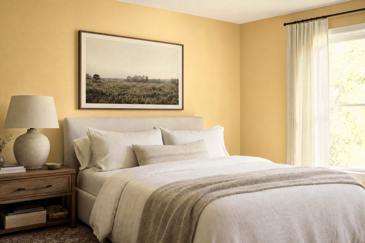 Heirloom Gold by Benjamin Moore on interiors