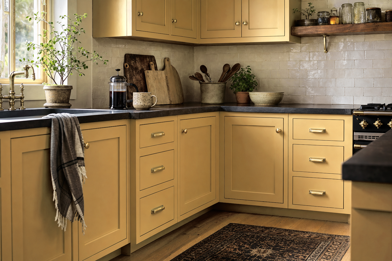 Westwood by Benjamin Moore on cabinets