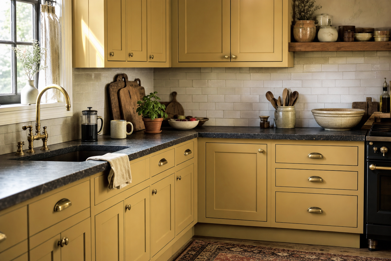 AC-orn by Benjamin Moore on cabinets
