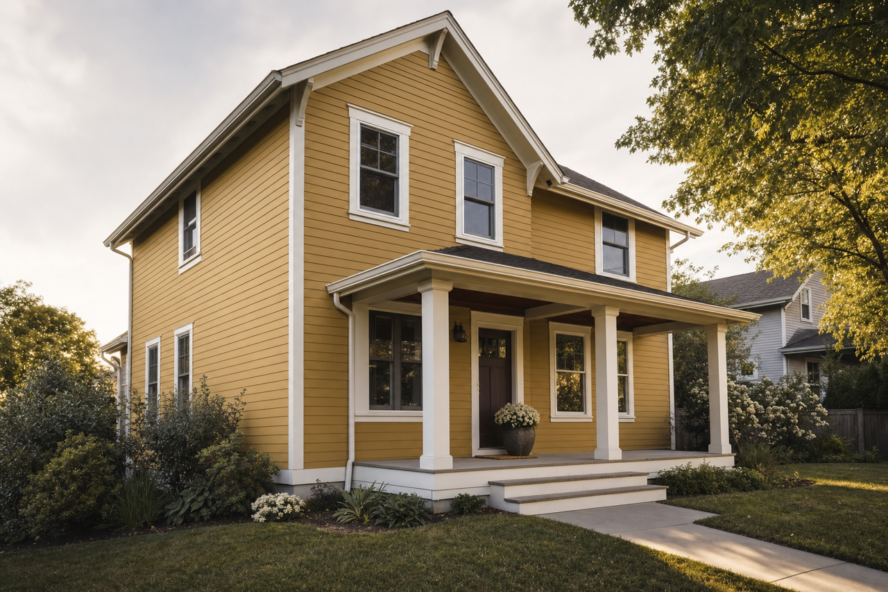 Brazen by Benjamin Moore on exterior