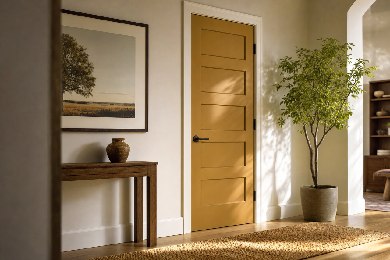 Brazen by Benjamin Moore on interior-doors