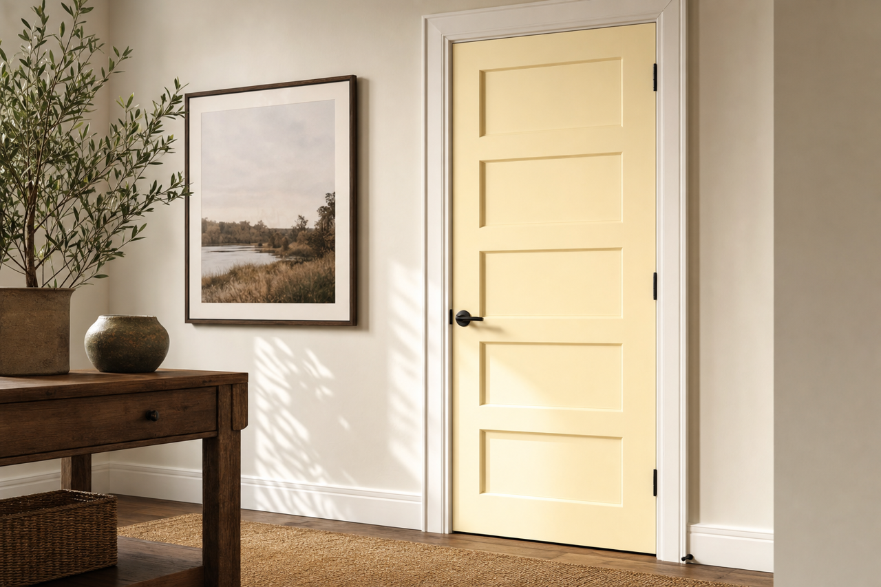 Swans by Benjamin Moore on interior-doors