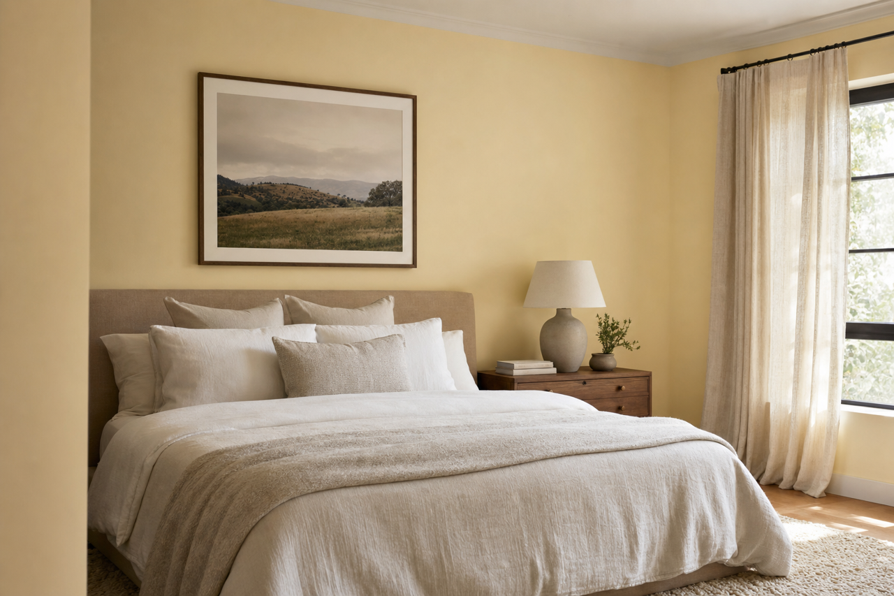 Swans by Benjamin Moore on interiors